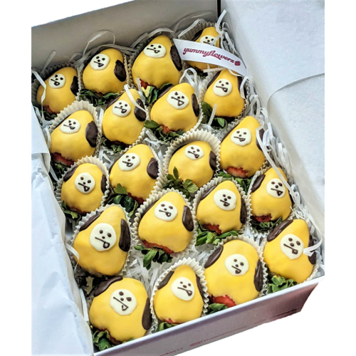 20pcs CHIMMY BT21 Chocolate Strawberries Gift Box